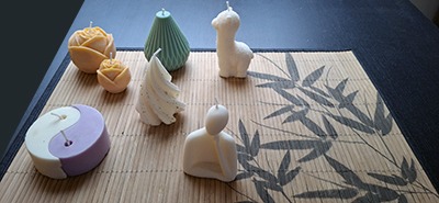 Milieuvriendelijke handgemaakte kaarsen in diverse vormen